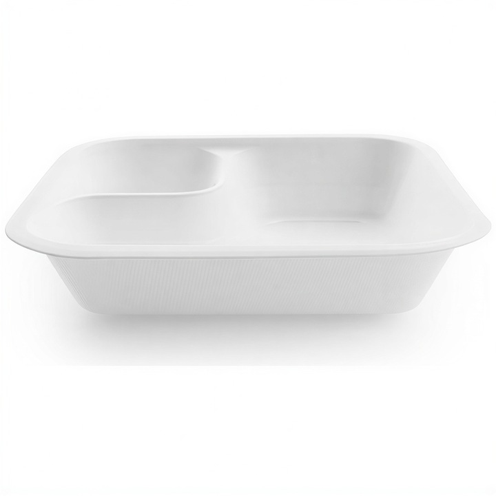 Cukornád ételtároló dobozok, Vegware, 50 darabos készlet, 19,5x18x4cm, fehér