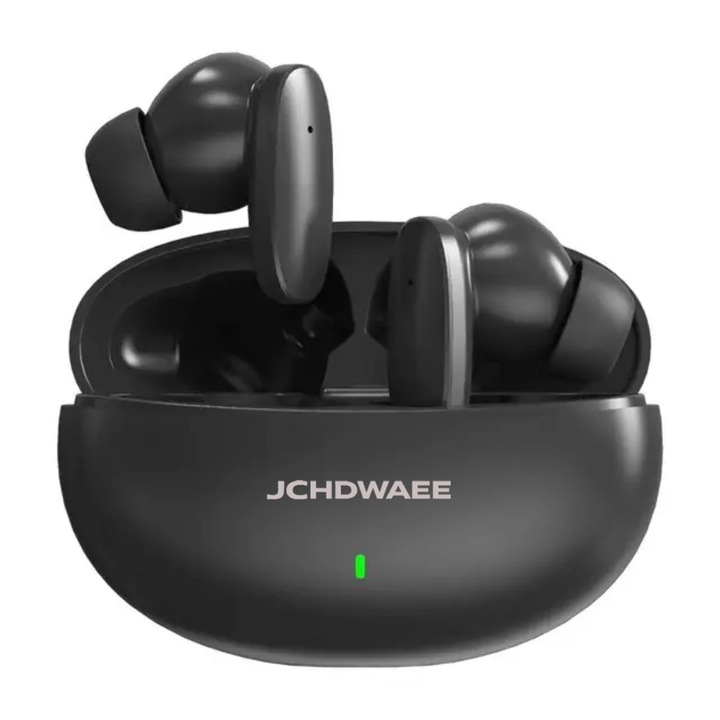 JCHDWAEE® vezeték nélküli In-Ear fülhallgató, Bluetooth 5.4, ENC kettős mikrofonnal, Hi-Fi hangzás, 20+ óra üzemidő, IPX4 vízálló, érintésvezérlés, sportoláshoz és játékhoz, Android és iOS kompatibilis, fekete