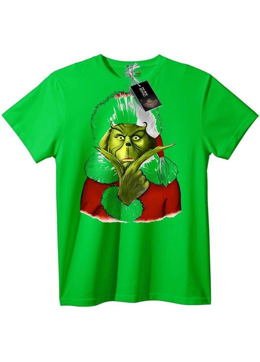 Grinch Mikulás póló, Világoszöld, 6XL