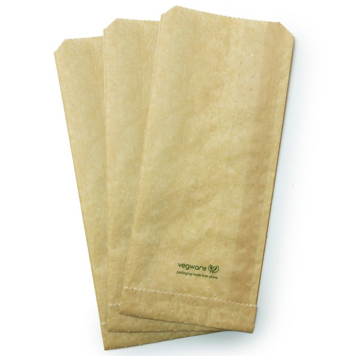 Torebki termice Vegware, 29,2x12,6cm, set 50 buc, kraft, biodegradabile