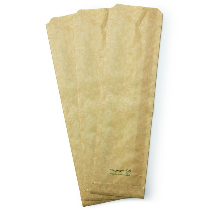 Torebki termice biodegradabile, Vegware, 35,6x10,2cm, set 50 bucati, kraft