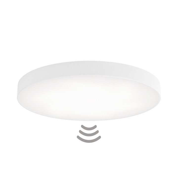 Плафон Cleo 800, Temar, 80 см, бял, със сензор за движение