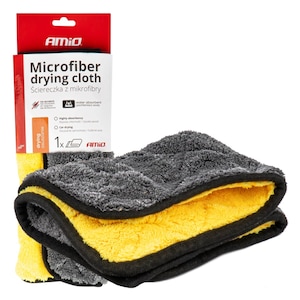 Prosop din microfibra pentru uscare auto, AMIO, 40x30 cm, 800gsm, eficient si delicat