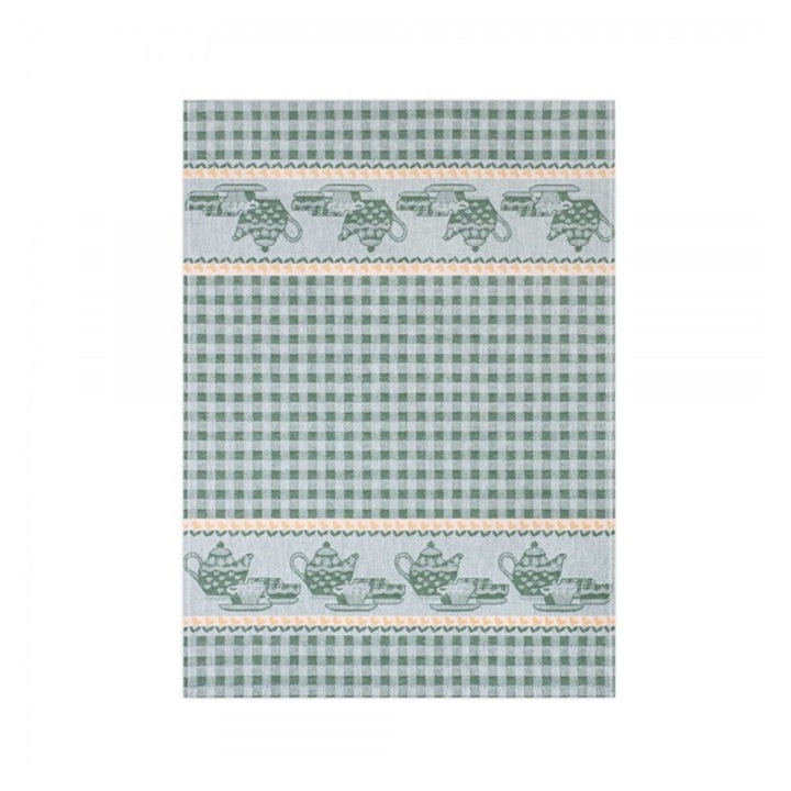 Кухненска кърпа ZWOLTEX, 100% памук, 50x70см, дизайн на карета и декоративни елементи.