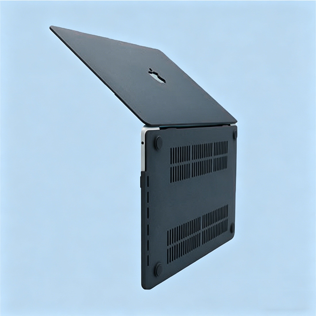 Carcasa Hard Shell DEISNGB pentru MacBook Pro 14", design ultra-subțire, efect de nisip fin, Albastru închis
