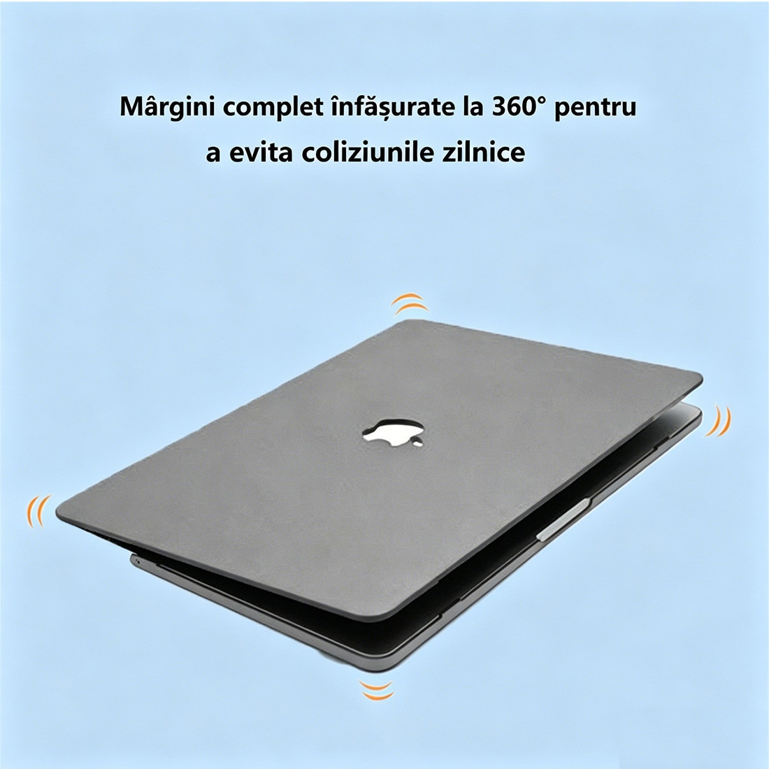 Carcasa Hard Shell pentru MacBook Air 13", DEISNGB, design ultra-subtire, albastru închis, ventilație eficientă