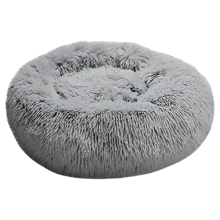 Легло за кучета и котки, Лука, 80см, сиво, мек материал, противоплъзгащо дъно