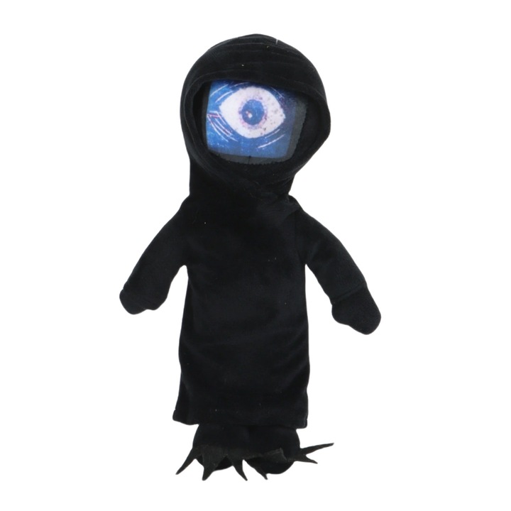 Jucarie de plus, umanoid cu ochi albastri, negru, 25cm, set