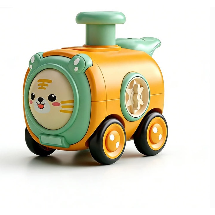 Interaktív játék gyerekeknek, sárga tigris, arcváltós