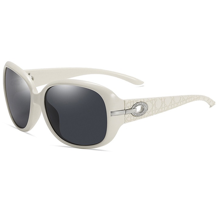 Ochelari de soare barbati, Sunglasses Polarized PC (2012) - UV Protection - White / Gray, Alb