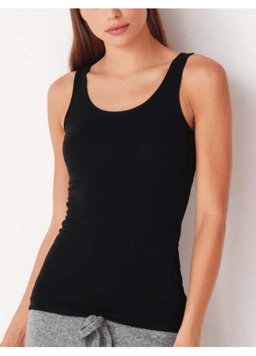 Maiou bumbac dama bretele late Cotonella GD009 0001, Negru