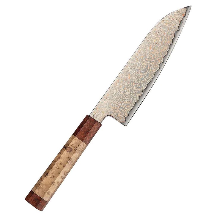Cuțit de bucătărie Santoku din oțel Damasc Xinzuo X05C Santoku 18 cm