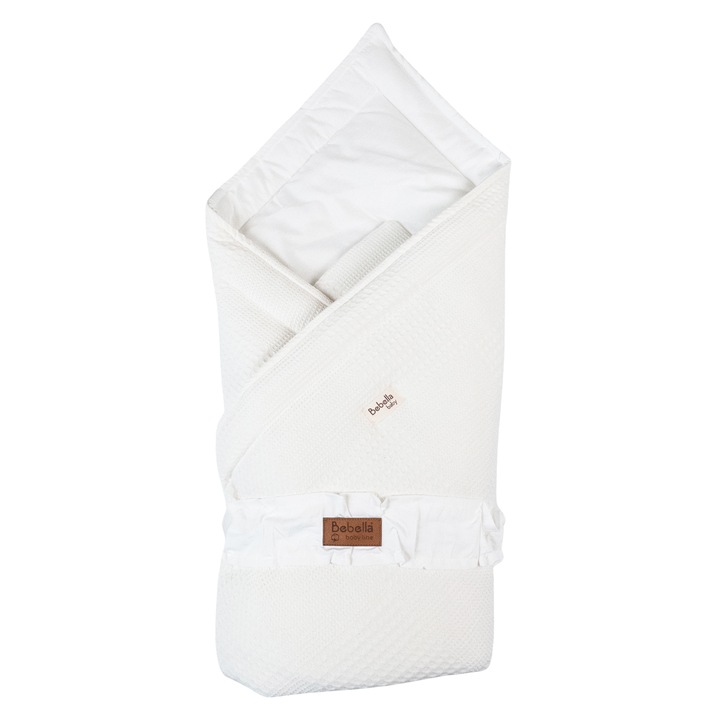 Port bebe multifuncțional BestMama, alb, 85x85cm, material antialergic