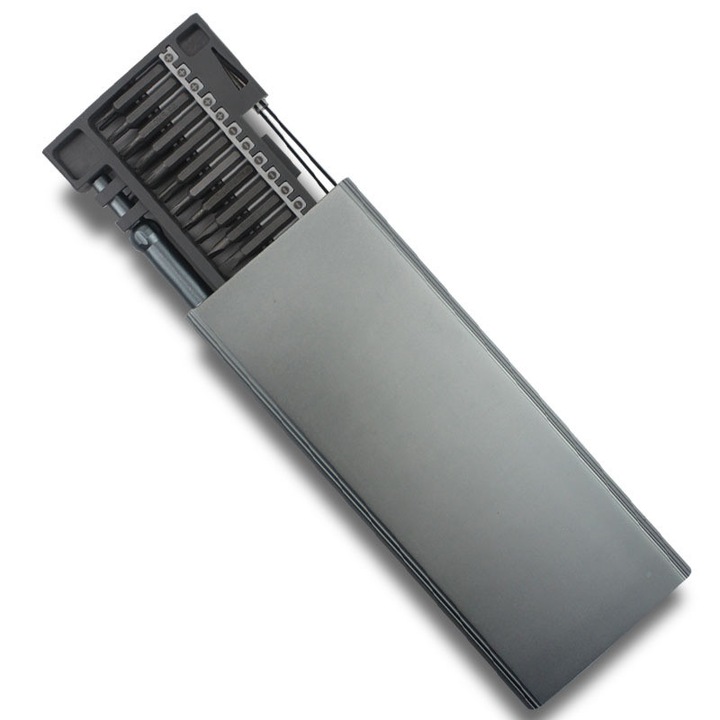 Set surubelnite precise 48 piese, Luka, organizator, din otel de inalta calitate