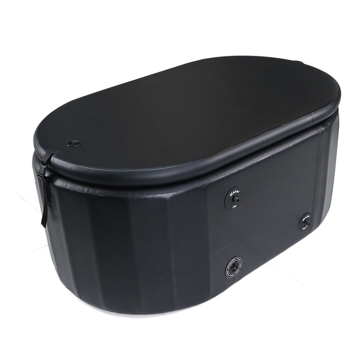 Cada ovala de racire Mxm FUL-8619, 400 l, PVC, negru, 150x80x75cm