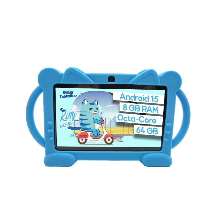 Tableta SMART TabbyBoo Kitty NOVA, 7", 64GB, 8GB RAM, Wi-Fi, albastru