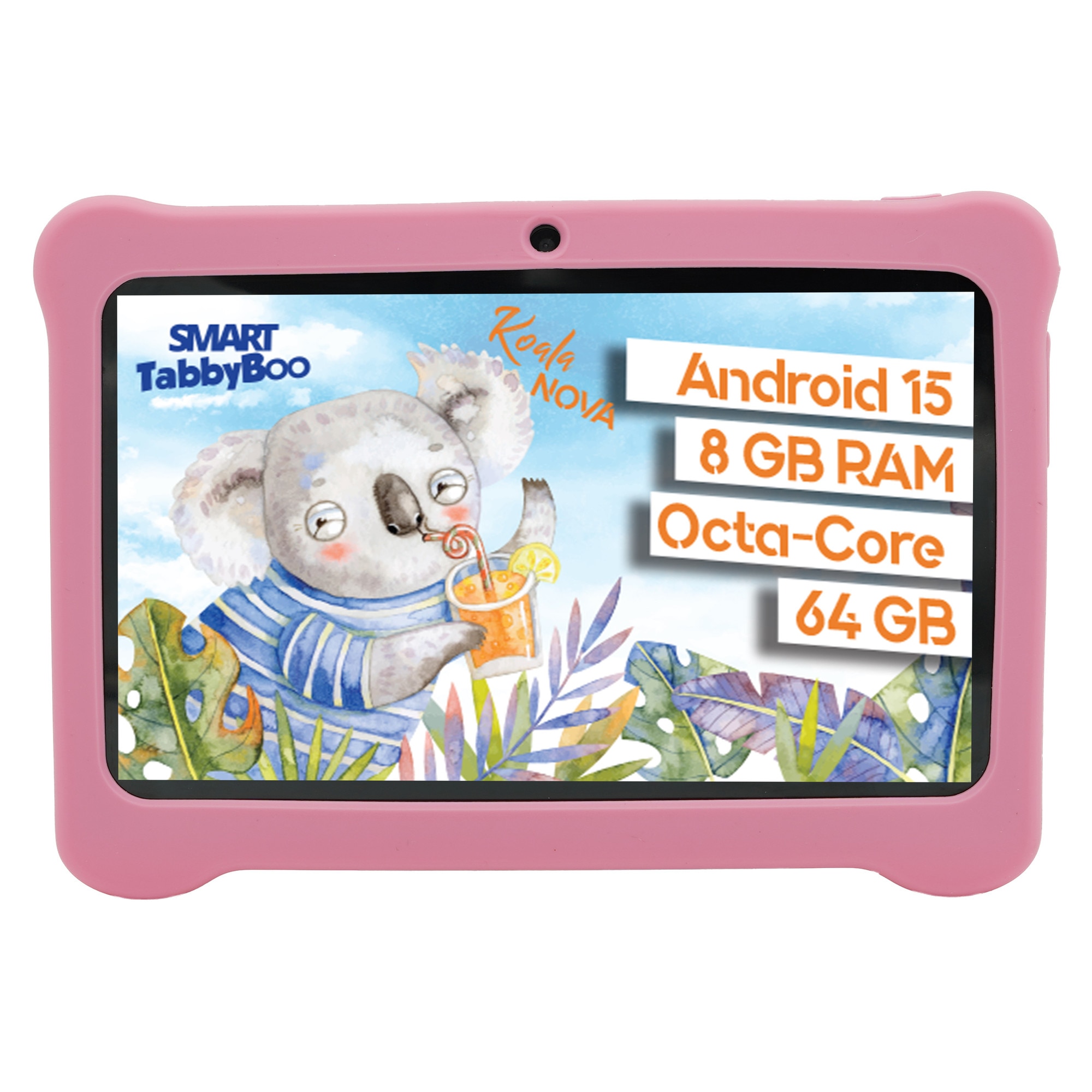 Tabletă SMART TabbyBoo Koala NOVA, 7", 8GB RAM, 64GB, roz, cu control parental, Wi-Fi