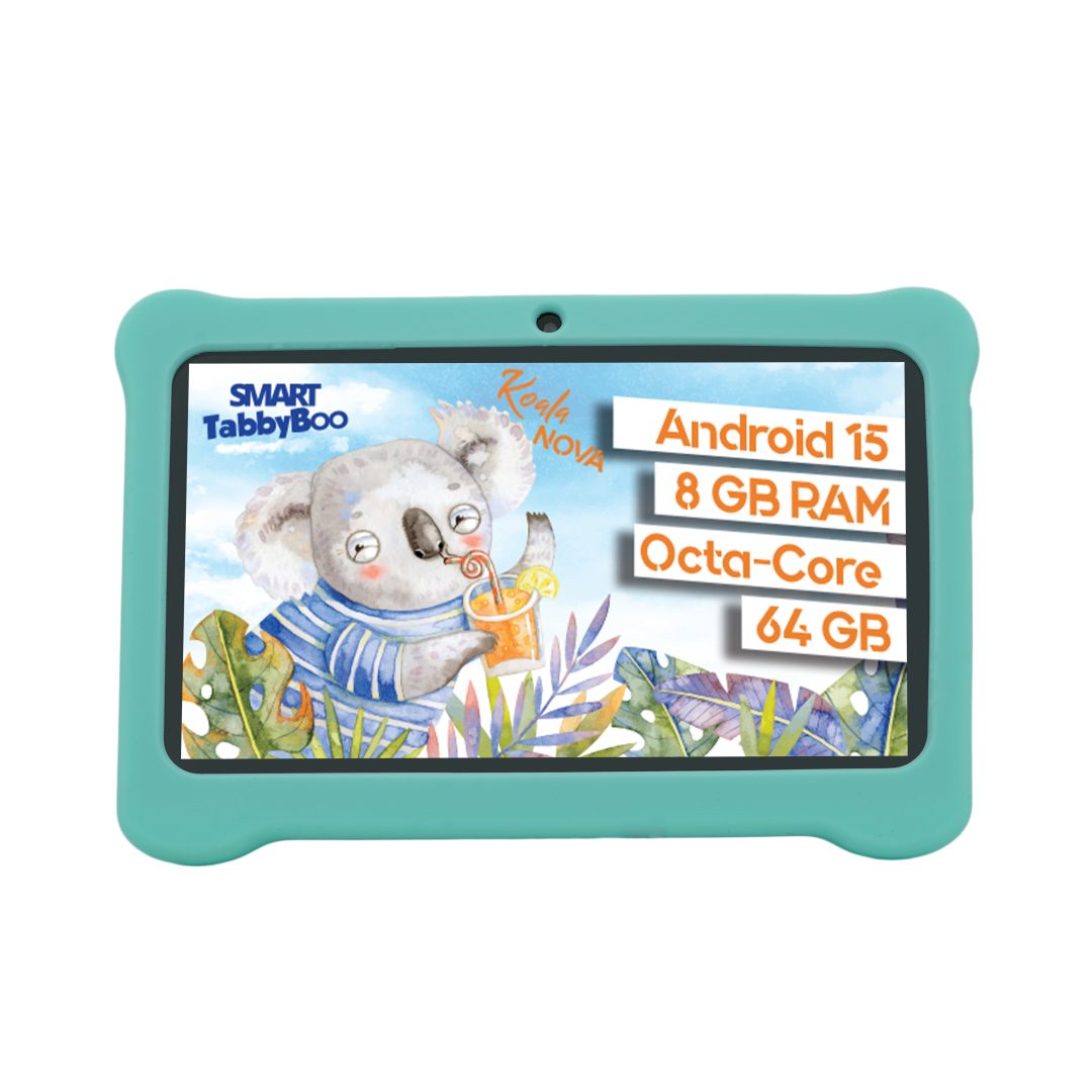 Tableta SMART TabbyBoo Koala NOVA, 7", 64GB, 8GB RAM, turcoaz