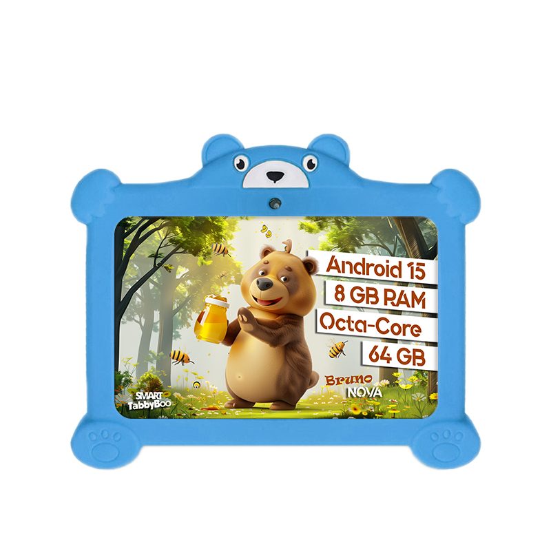 Tabletă SMART TabbyBoo Bruno NOVA, 7", 64GB, 8GB RAM, albastru, cu control parental, set cadou