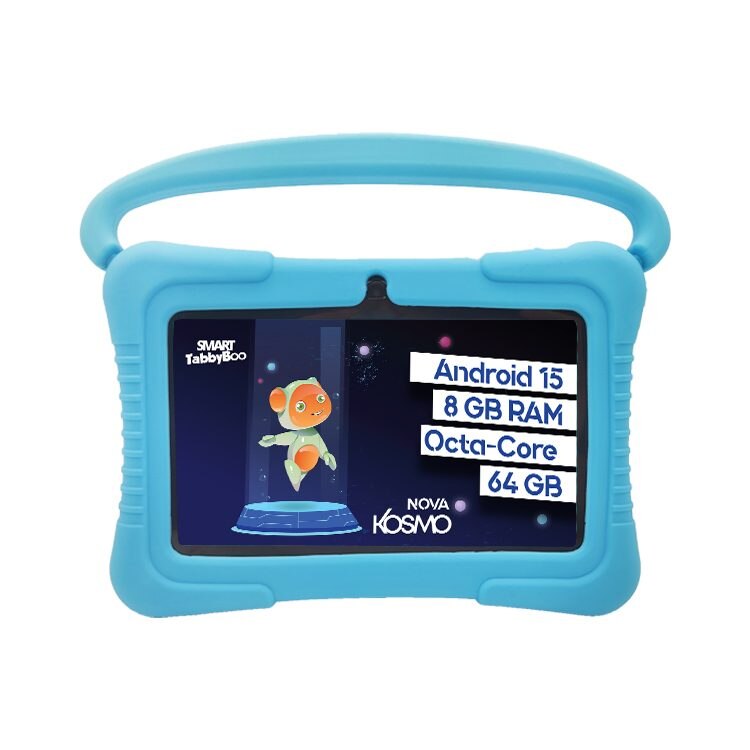 Tabletă SMART TabbyBoo Kosmo NOVA, 7", 64GB, 8GB RAM, albastru, cu control parental, Wi-Fi