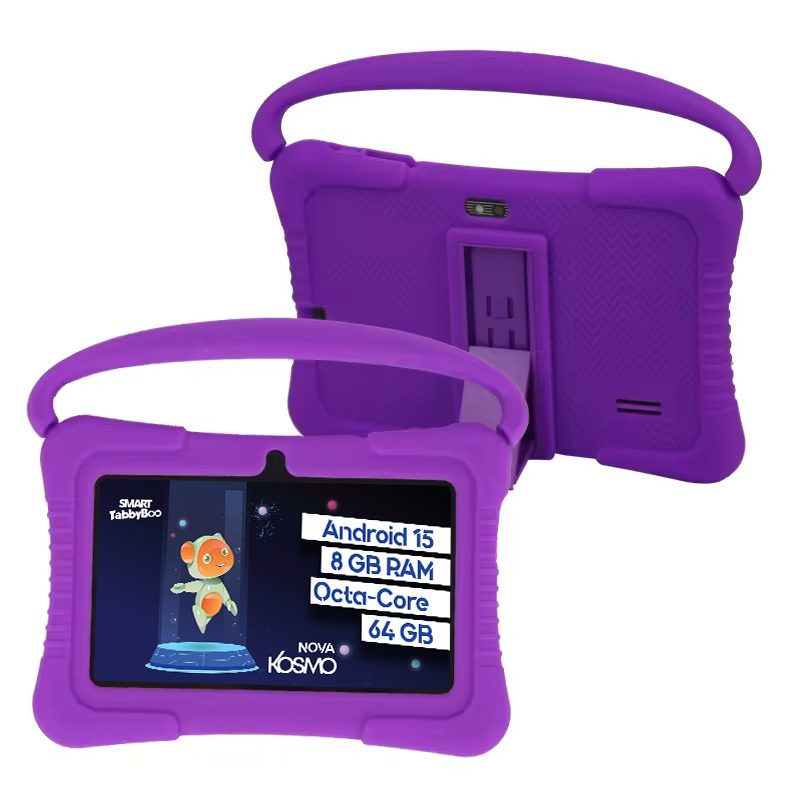 Tabletă SMART TabbyBoo Kosmo NOVA, 7", 64GB, 8GB RAM, mov, cu control parental, husa silicon