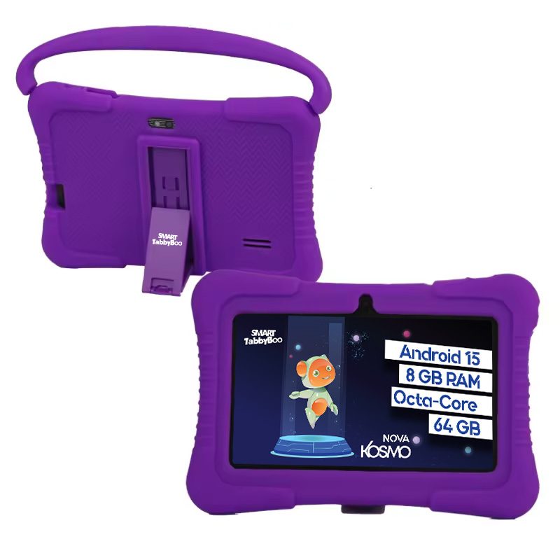 Tabletă SMART TabbyBoo Kosmo NOVA, 7", 64GB, 8GB RAM, mov, cu control parental, husa silicon