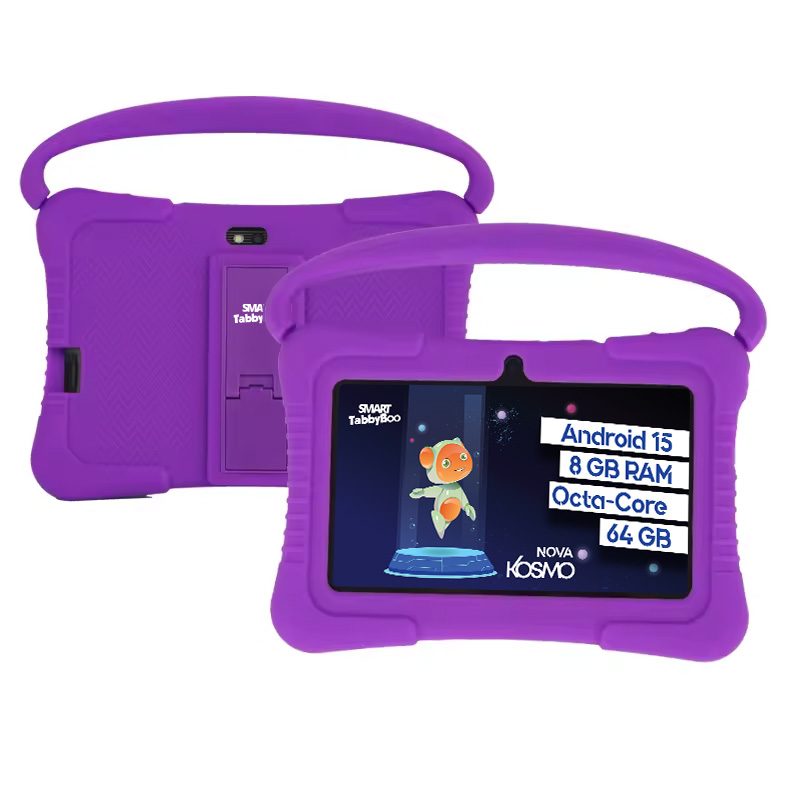 Tabletă SMART TabbyBoo Kosmo NOVA, 7", 64GB, 8GB RAM, mov, cu control parental, husa silicon