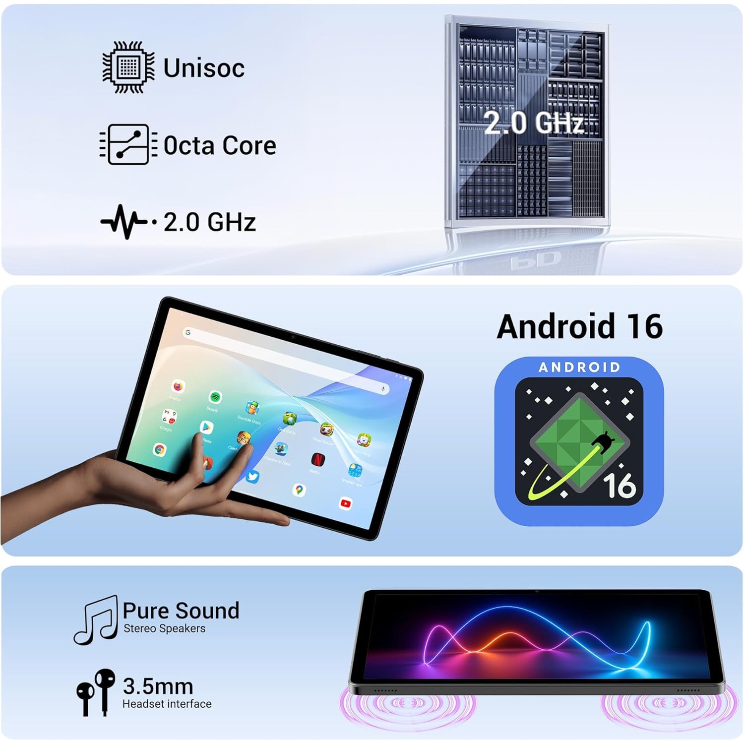 Tableta 11" BEYNIVAN 2000*1200 2K, Octa-Core, 36(12+24)GB RAM, 512GB ROM, Android 16, 4G LTE/SIM/5GHz WIFI, Widevine L1, 13MP+8MP, 8000mAh, Negru