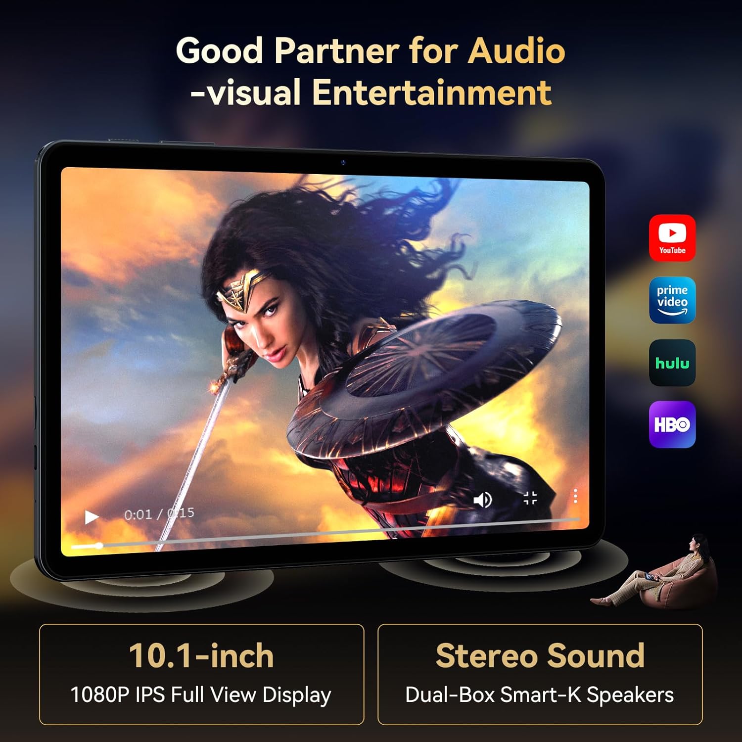 Tableta Blackview T80, 10.1 inch, Android 15, 5.0, WiFi 6, T310, 18GB Ram(6GB + 12GB extensibili), 800×1280, 128GB ROM, Expandabil 1TB, 6000mAh, Gri