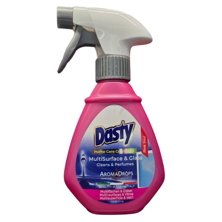 Detergent pentru geamuri și suprafețe netede, Dasty, spray, 240ml