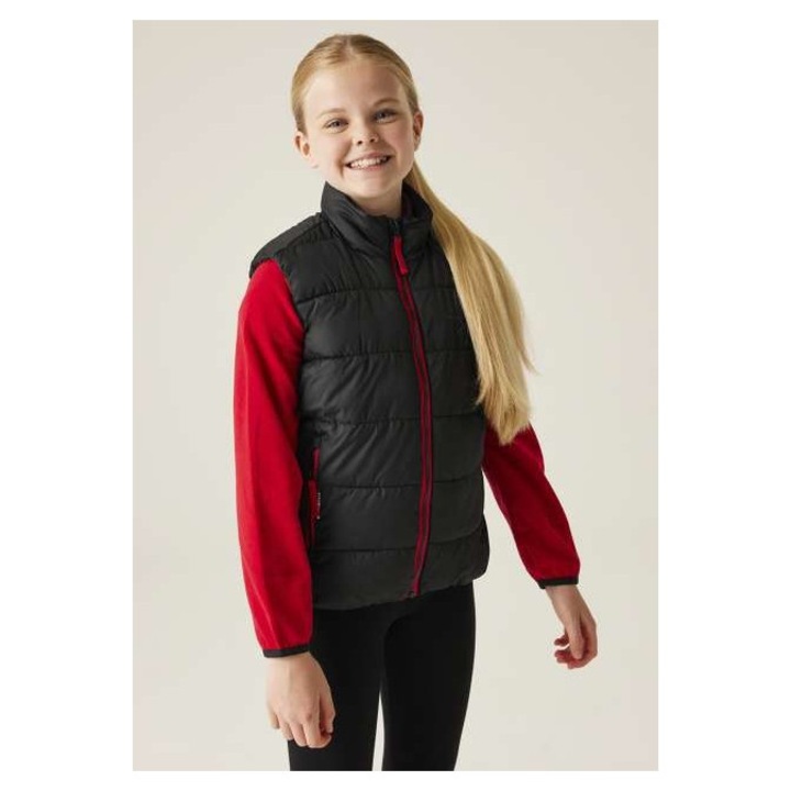 Vesta termica pentru copii Junior Scholar, Regatta RETRA884, Black/Classic Red, 3/4