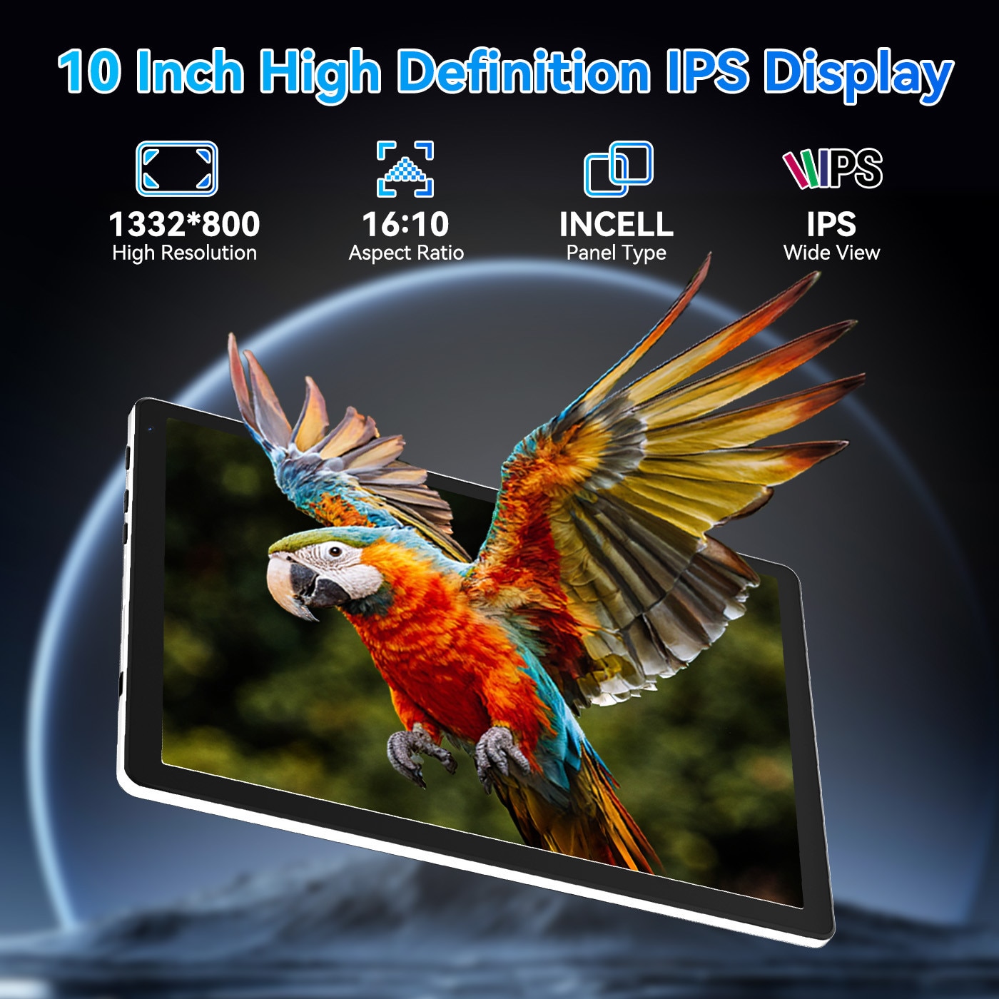 Tableta wqplo KB1001, 10.4 inch, Procesor 5 nuclee, Android 15, 20GB RAM + 64GB ROM (extensibil 1TB), Ecran HD 800x1280, 5G WiFi, Bluetooth 5.4, 5000mAh, camera duala, Type-C, GMS, Negru/alb