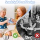 Excitat Babasnack Pohárkészlet, Snack Tartók, Rozsdamentes acél szilikon gyűjtővel és fedéllel, BPA-mentes, 160ml Űrtartalom