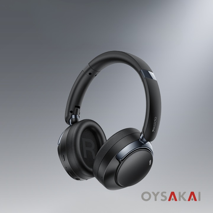 Vezeték nélküli Over-Ear Fejhallgató, Aktív Zajszűrés ANC + ENC, Bluetooth 5.4, 30 óra üzemidő, 40mm Titán Hangszórók, Alacsony Késleltetés