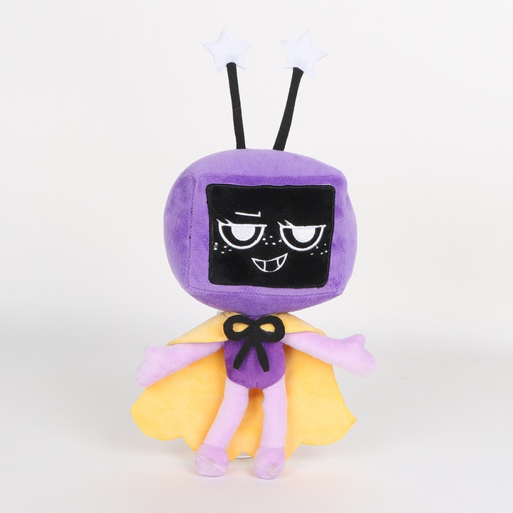 Плюшена играчка, Dandy's World, вдъхновена от игри, лилава и жълта, 20x10x40см