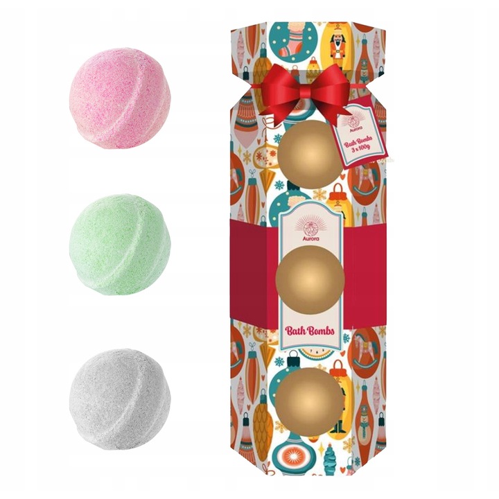 Fürdőgolyó szett, Aurora, téli aromás mix, 3 x 100g