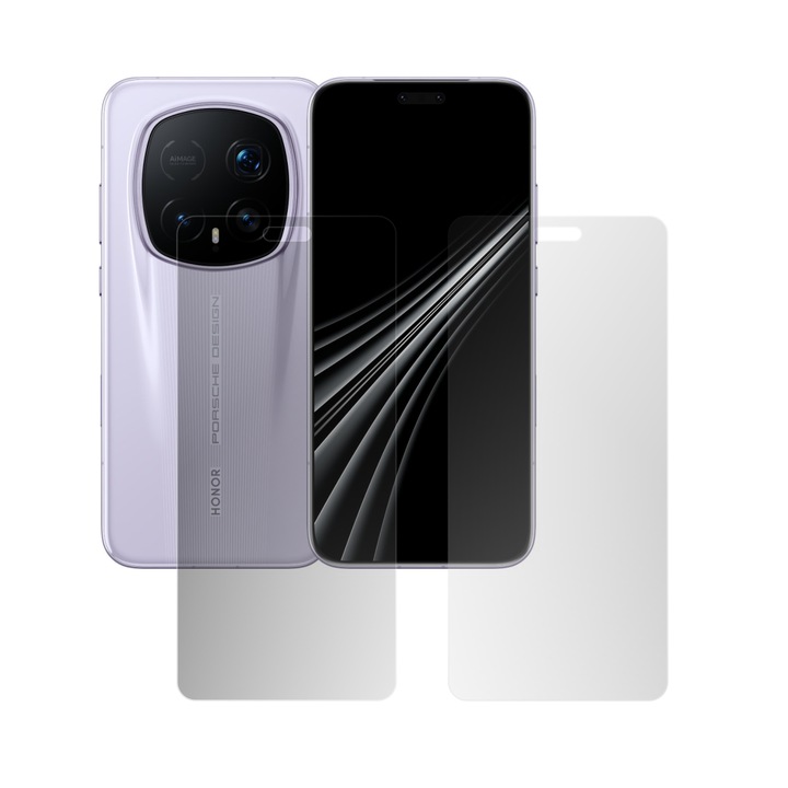 2 db iSkinz HD képernyővédő fólia szett Honor Magic8 RSR Porsche Design-hoz - Teljes kijelző, átlátszó szilikon, öntapadós és rugalmas