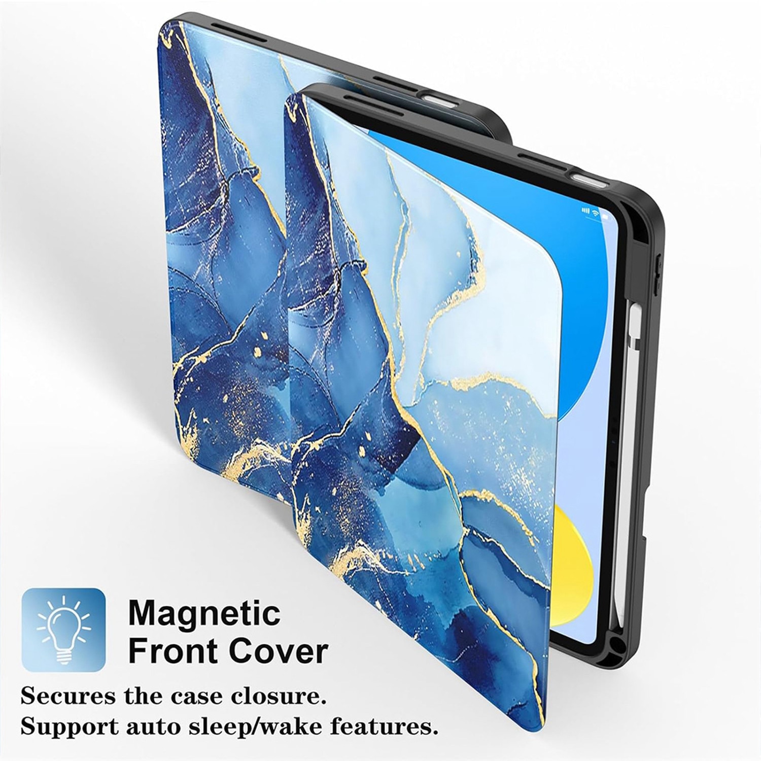 Husă de protecție pentru tabletă, DEISNGB, 11 inch, gri, suport pentru stilou, ultra-subțire