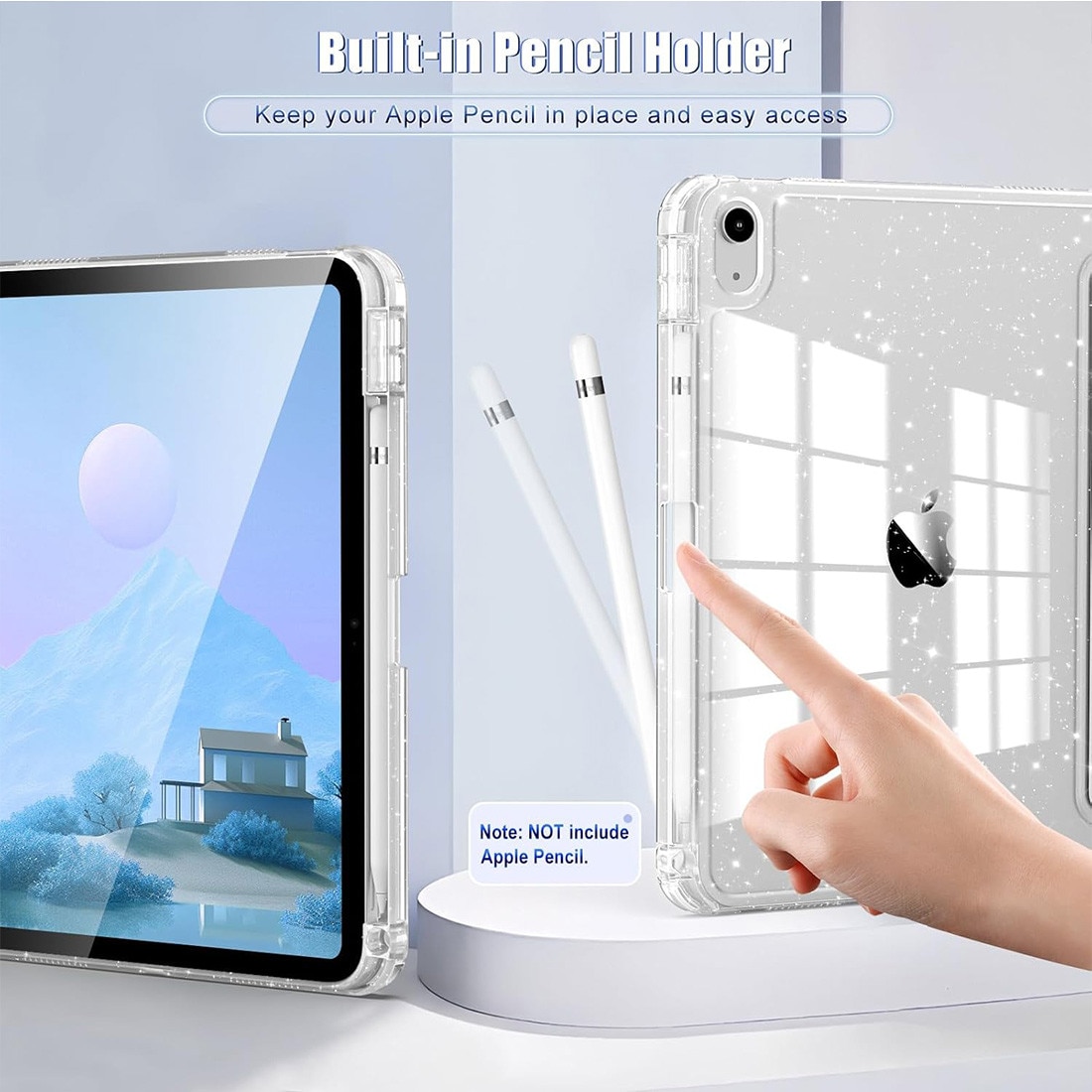 Husa de protectie pentru iPad 11 (A16) 2025,11 inch, husa pentru iPad 10 2022,10,9 inch, DEISNGB, cu suport creionul stilou, husa inteligenta cu suport pliabil, husa spate ultra-subtire din TPU moale, Gri