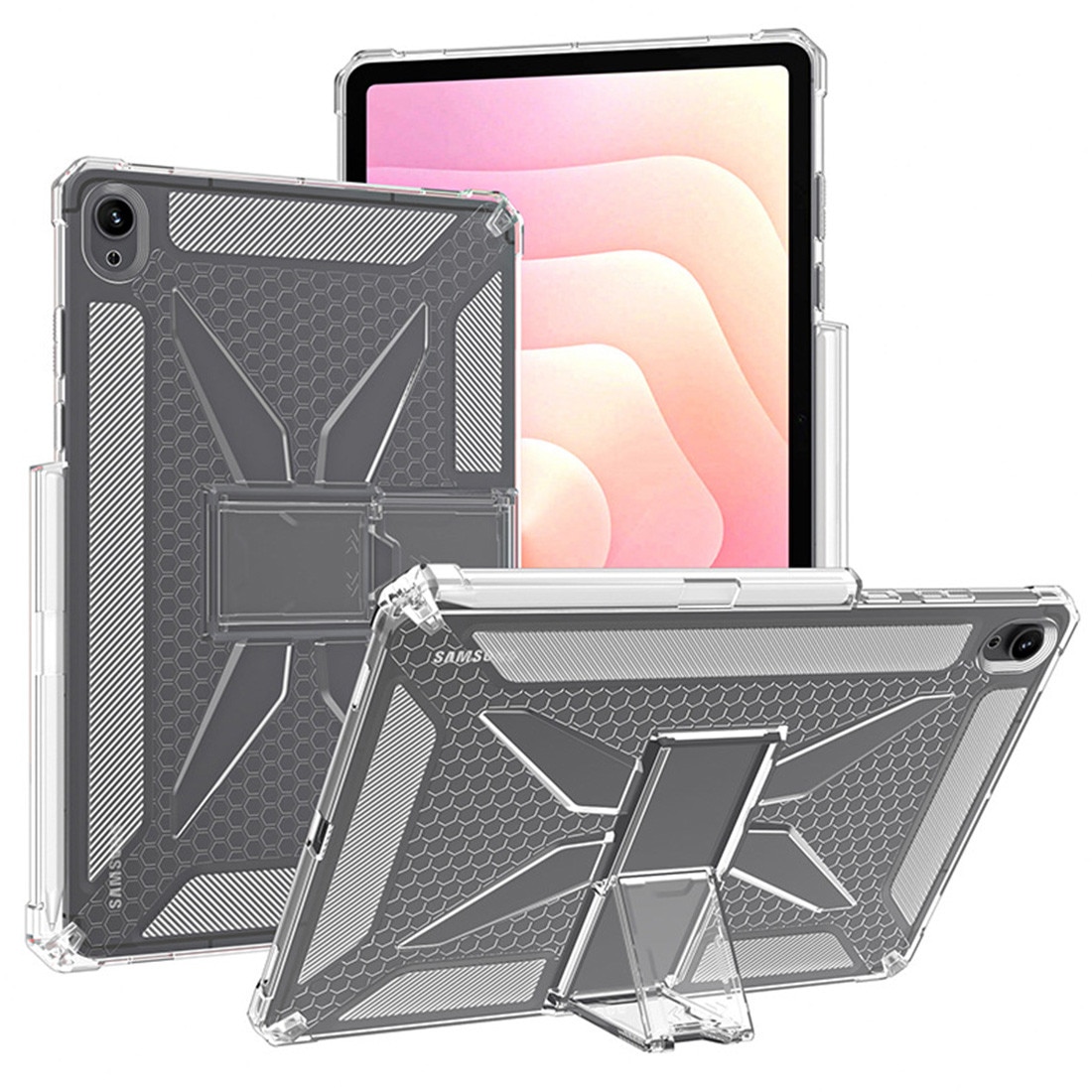 Husa protectie pentru tableta 11 inch, silicon transparent antishock cu colturi intarite pentru Samsung Galaxy Tab S11 (SM-X730/SM-X736)