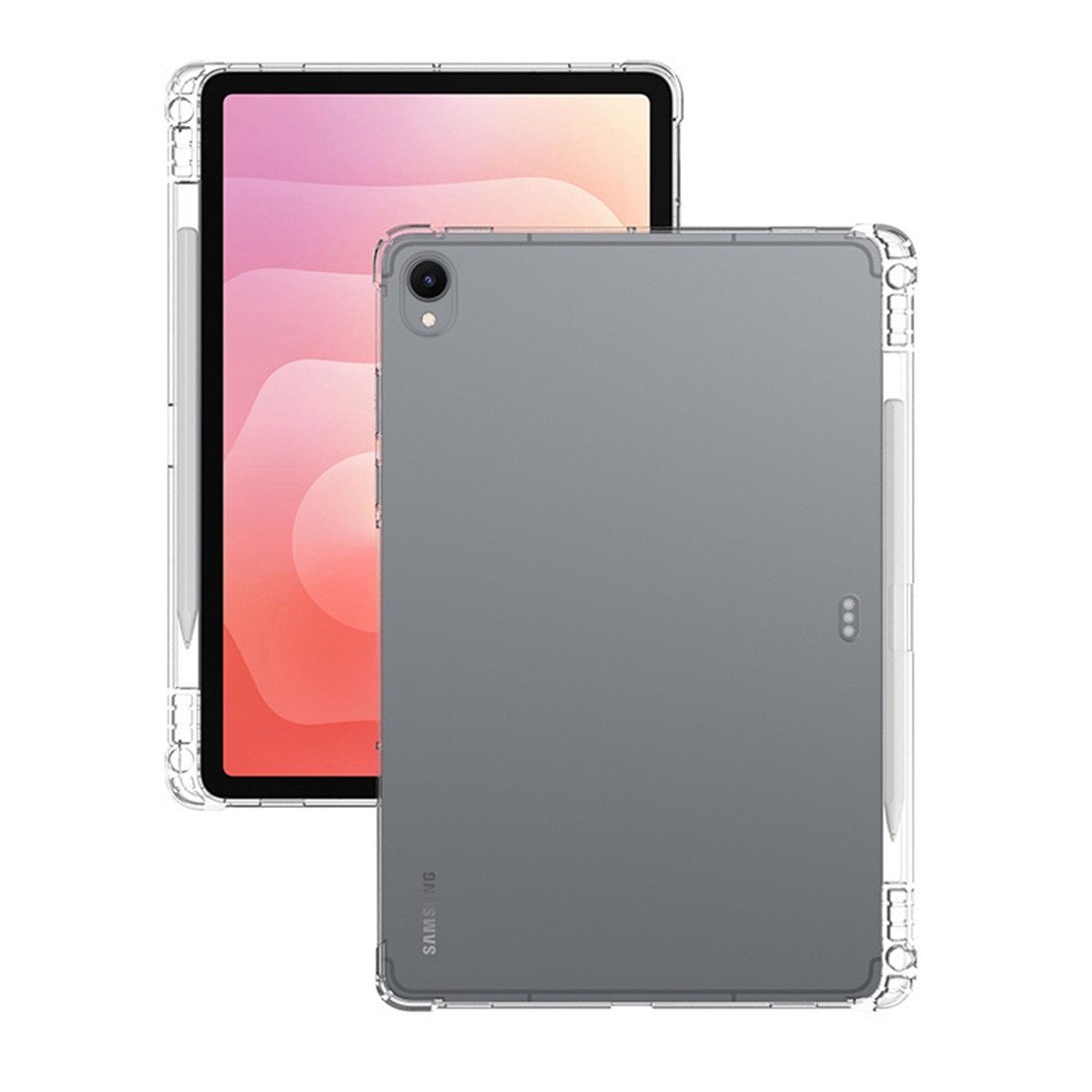 Husa protectie pentru tableta 11 inch, silicon transparent antishock cu colturi intarite pentru Samsung Galaxy Tab S11 (SM-X730/SM-X736)