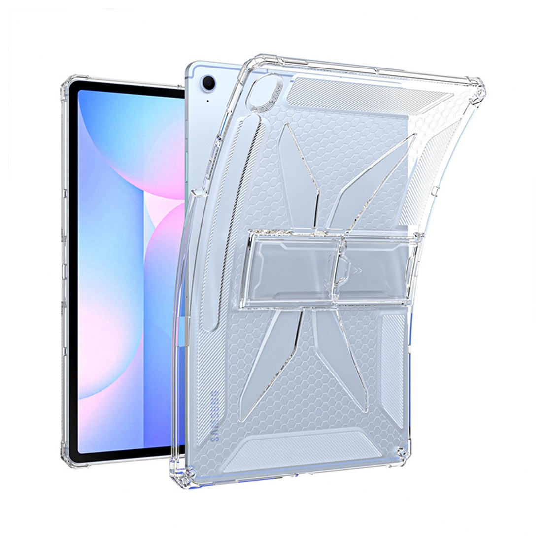Husa de protectie Telefonultau pentru tableta Samsung Galaxy Tab S10 Lite/S10 FE/S9/S9 FE, DEISNGB, silicon transparent antishock cu colturi intarite, suport stylus, 10.9inch