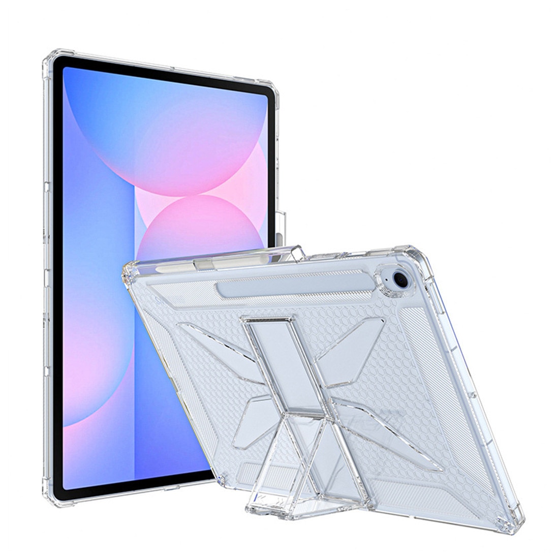 Husa de protectie Telefonultau pentru tableta Samsung Galaxy Tab S10 Lite/S10 FE/S9/S9 FE, DEISNGB, silicon transparent antishock cu colturi intarite, suport stylus, 10.9inch