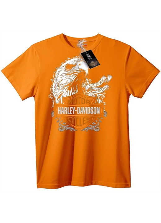 Harley-Davidson póló, Sas, Narancs, 4XL