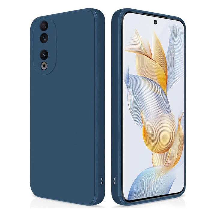 Husa Protectie din Silicon pentru Honor 90, Decupaje Precise, Stylish Anti-Slip Design, Materiale de Calitate Superioara, Albastru