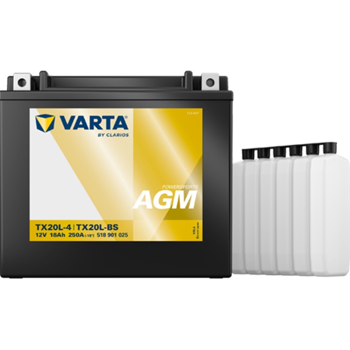Baterie Moto AGM 12V 18Ah Varta Powersports TX20L-4 / TX20L-BS / 518901025