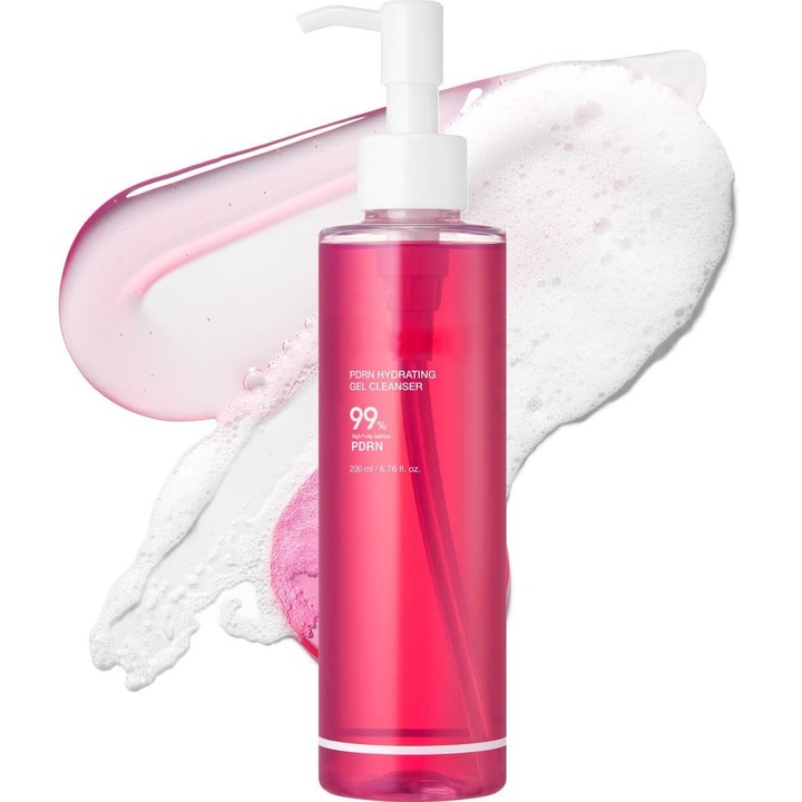 Gel de curatare faciala PDRN cu textura jelly ce se transforma in spuma – hidrateaza si curata in profunzime, 200 ml
