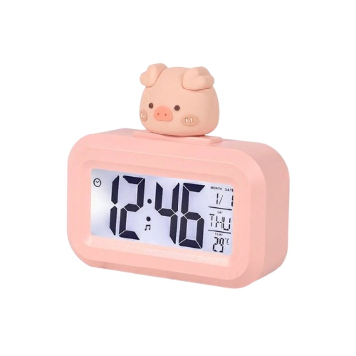 Mini digitális ébresztőóra, hordozható kialakítás, időzítő funkció, diákok irodájába, gyerekszobába