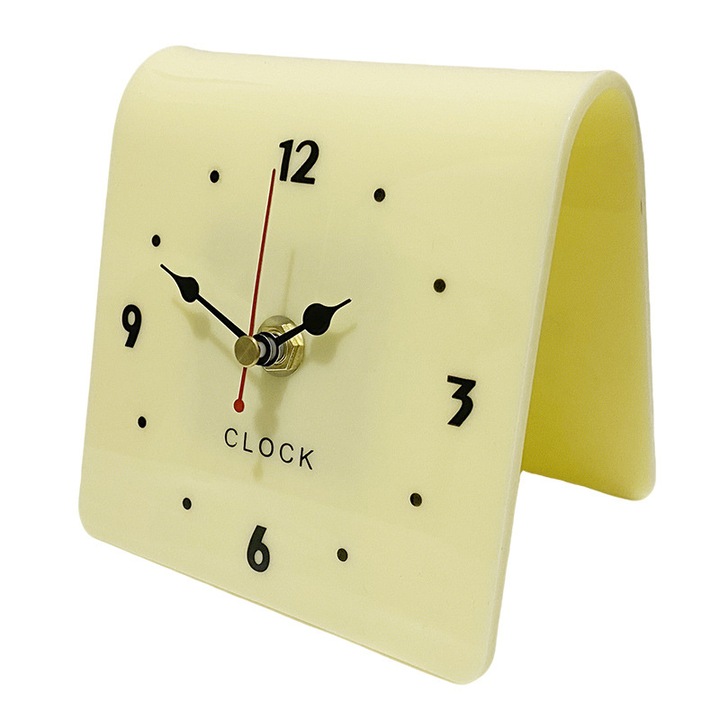 Dekoratív asztali óra, minimalista design, csendes működés, 30x30cm