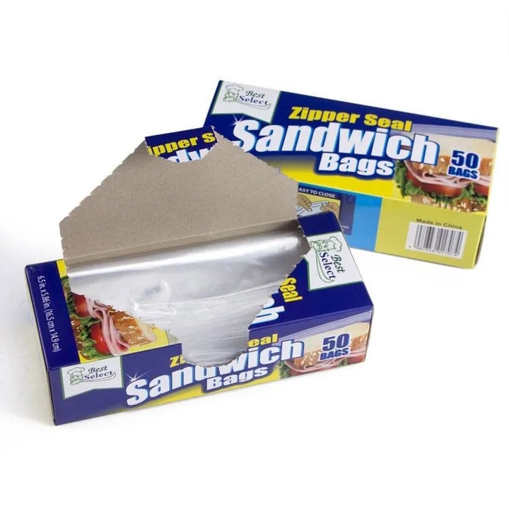 Pungi alimentare, set 3 cutii, 150 foi fiecare